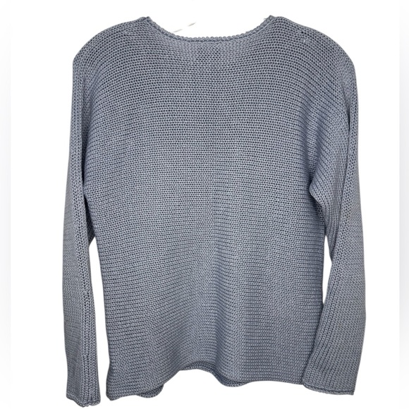 Marimekko 100% Cotton Textured Knit Sweater Light Blue Size Small - Picture 2 of 7